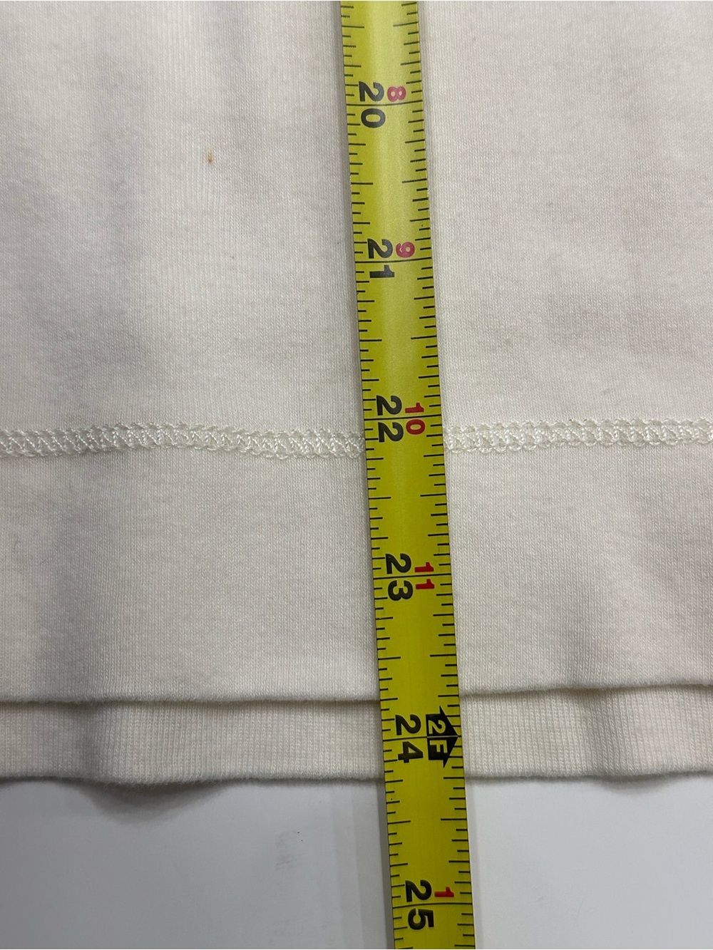 Lauren Jeans Co Ralph Lauren Cream Contrast Trim Henley Top XL Flaw - Picture 9 of 10